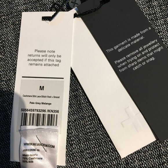 Cashmere and silk lace stitch vest, size M - Picture 7 of 8